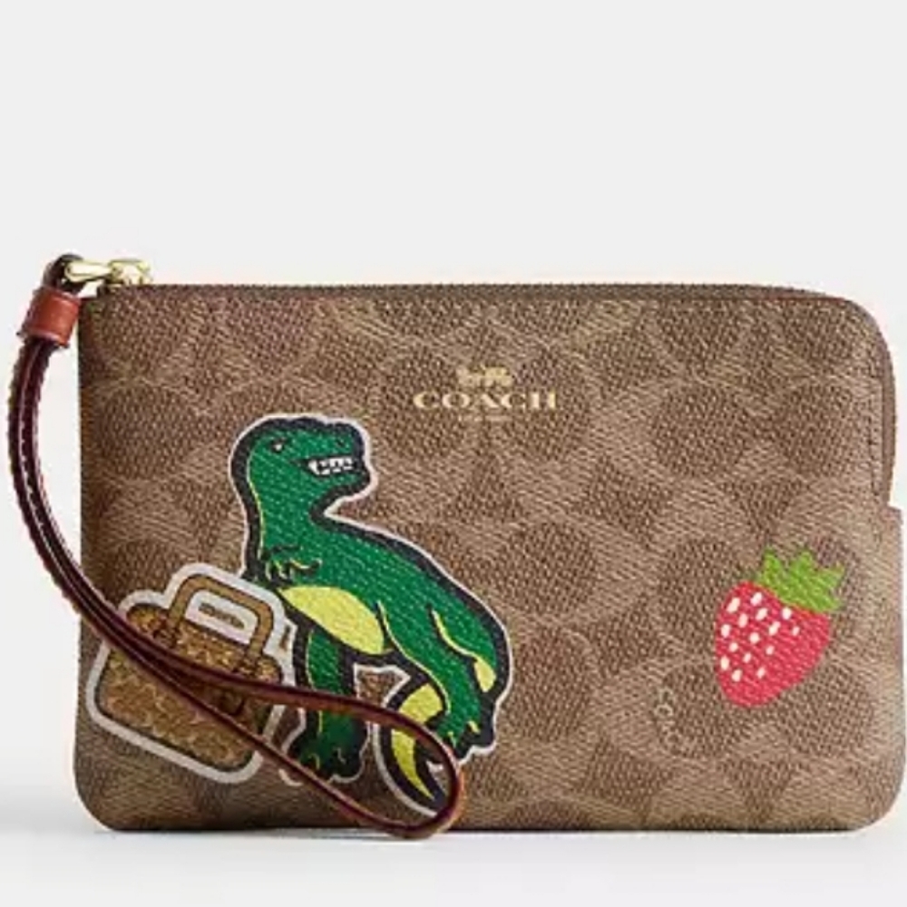 COACH REXY DINOSAUR WRISTLET